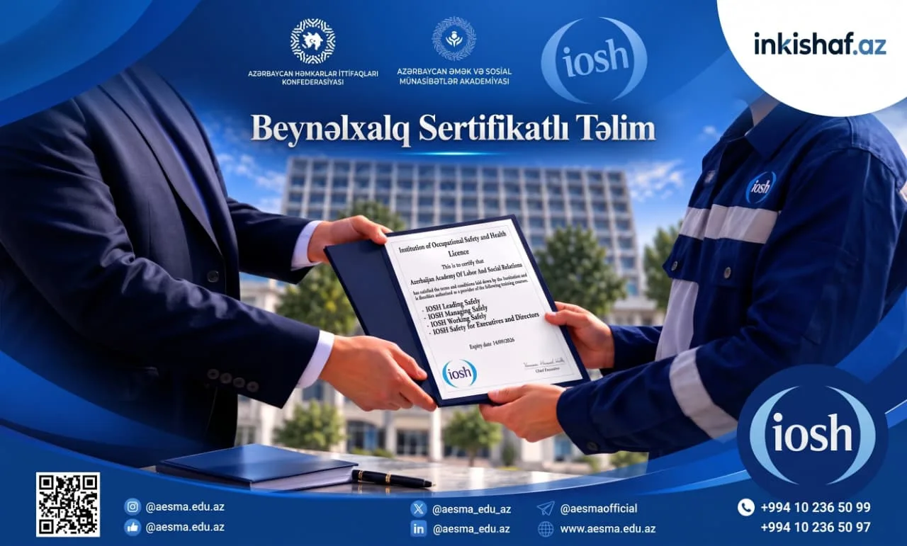 Azərbaycan Əmək və Sosial Münasibətlər Akademiyasında Beynəlxalq Sertifikatlı Təlim